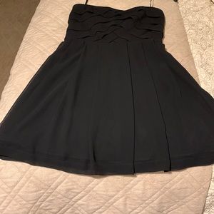 Express strapless black mini dress